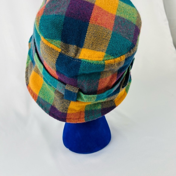 MANHATTAN HAT COMPANY Bucket Hat w/ Jewel Bling Fabric Band Orange Green Blue - Picture 2 of 11